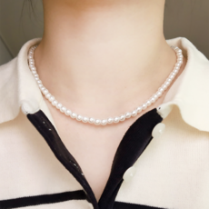 MOOLDN 5MM 클래식 펄 데일리 진주목걸이