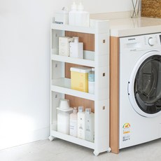 Changsin Living 昌信生活 纖薄層架 移動式推車 13cm 4層, NEW椰奶色