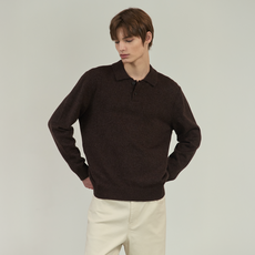 마인드브릿지 남녀공용 에어울 알파카 카라 세미오버핏 니트 MZKT7103