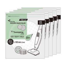 Mai Living 濕抹布拖把 一次性濕式圓形清潔布 20張, 5個