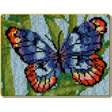 昆蟲蝴蝶地毯地毯DIY技能刺繡套組中文版白色印花網布, 1套, No 01