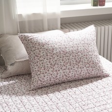 gBEDDING 花朵印花莫代爾棉質枕頭套 2入+枕芯 2入, 粉色