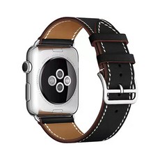 가죽 시계줄 스트랩 41/40/38mm, 블랙B