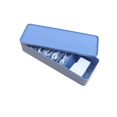 Templight 多功能電線整理收納盒, 1個, 藍色