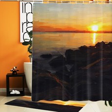 卡里斯 森林之光 浴室浴簾 A04 90 x 180 cm, 1個