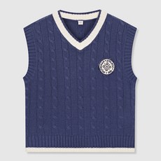 SPAO KIDS 孩童V領造型布章針織背心