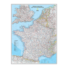 Map.Come 法國 比利時 荷蘭 導電塗層 小號 110 x 78cm 歐洲地圖, 1個