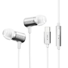아즈라 트리뷰트 고품질 이어팁 DAC탑재 C타입 유선 이어폰, AZT-350C, 실버