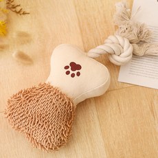 Y&B寵物帆布毛骨頭磨牙玩具, 混色, 2個