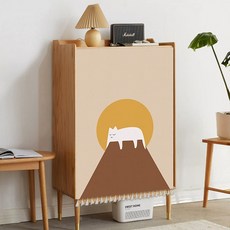 Arthi Home 風景貓咪魔鬼氈櫥櫃簾, GLD1373