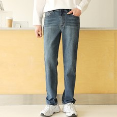 PLAYS 男款刮痕復古水洗直筒牛仔褲