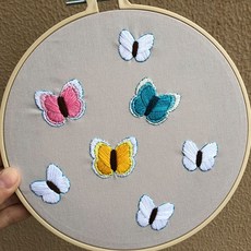 花朵刺繡 DIY 20cm, 04, 1個