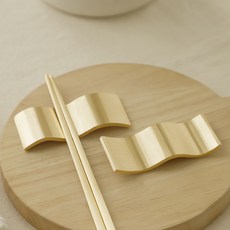 Nothyang 方字鍮器 波紋筷匙架, 2個, 金色