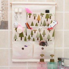 Market A居家裝飾壁掛多功能口袋收納盒 2個, 7棵樹