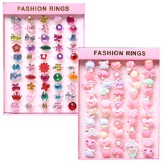 粉彩造型戒指 50入+閃亮造型戒指 50入