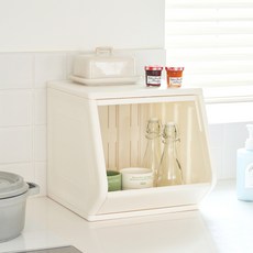 BeneBene 幼兒用滑門式玩具整理收納箱, 1個, 白色