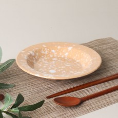 쿡차 레트로 분식 떡볶이 팝 파스타접시, BROWN, 4개