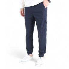 보이투맨 남성용 사방스판 카고 하프 조거 밴딩 트레이닝 바지 YHSM312