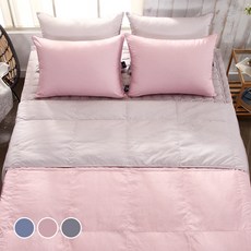 라셀렌 폴란드 거위털 다운 80% 차렵 구스이불 봄여름용 330g, 핑크