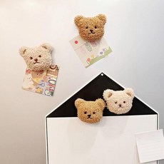러블리팜 냉장고자석 4종 세트, 푹신푹신 곰돌이