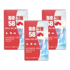 磷蝦油膠囊, 30顆, 3盒