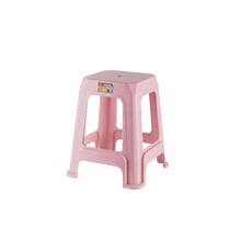 플라스틱 사각 의자, 핑크, 1개