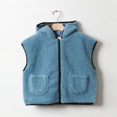 Bimbo Bimba 女童圓點印花刷絨雙面穿連帽背心