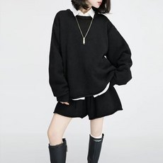 MEICHEL 女性休閒Humpty Dumpty大學T+短褲套裝 10957