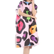 소니오 패턴 일러스트 후드 비치 타월 앤 목욕 가운 80 x 105 cm, TYPE 10, 1개