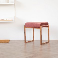 가구느낌 모던 로즈골드 스툴 2p, 딥핑크