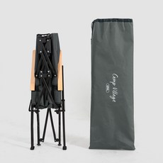 캠프빌리지 캠핑 낚시 접이식 리클라인 맥스 컴포트 체어 + 전용가방 세트, 1세트, 그레이