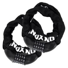 자전거 5단 강철체인 번호키, 블랙, 2개