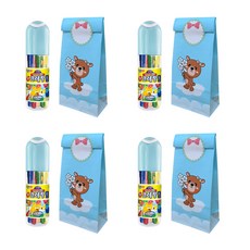 종이나라 크레팡 크레용 + 종이봉투 + 메모스티커 세트, 4세트, 6색