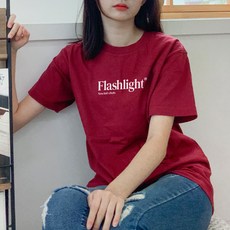 험블스튜디오 여성용 플레시 20수 면 레터링 반팔 티셔츠 KK_155_086