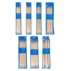 Sara木質手套針 7種 5入組, 單色, 1套