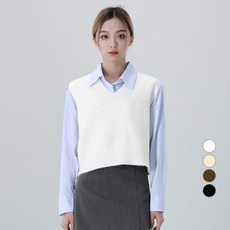 Awesomearound 女款經典素色V領針織背心