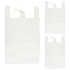 VERONA 手提購物袋 乳白色 100入, 20L, 3入