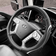 XFIT 高級防滑矽膠大型貨車卡車專用方向盤套, 黑色