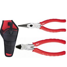 Milwaukee 美沃奇 尖嘴鉗48-22-6106+長鼻鉗48-22-6101+工具袋TP009套組, 斜口鉗+長鼻鉗+工具袋, 1組