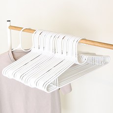 AllULiving 超輕量多功能簡約衣架, 白色, 30個