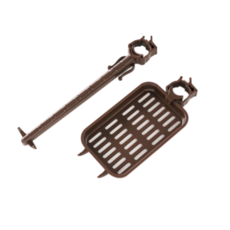 懸掛式抹布架+瀝水架, 棕色, 1套