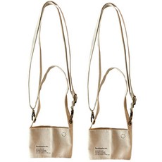 히얼이즈낫어카페 텀블러백 어깨끈 + 걸이형백 세트, 화이트, 2세트