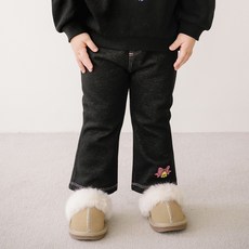 mollimelli 兒童款 My Ribbon 斜紋磨毛靴型褲