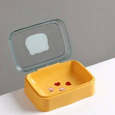 PEONIST 可排水開門式肥皂架, 黃色, 4個