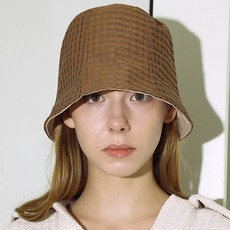 MARCHEN 모그 체크 버킷햇