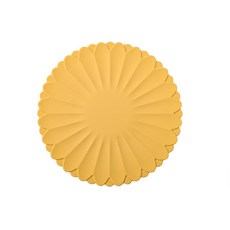 花朵矽膠隔熱墊 DN31-36 24cm, 黃色, 1個