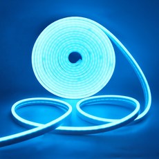Gib DC12V LED 霓虹軟燈條 間接條燈 6mm x 12 mm x 5m, 冰藍色, 1個