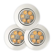 LED一體式 MR 7.62cm, 燈泡色(白色), 3個