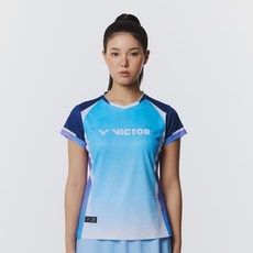 빅터 여성용 BLUEWAVE 배드민턴 티셔츠 VT26AGW008F
