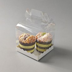 손잡이 미니 케익상자 1호, 투명, 6개